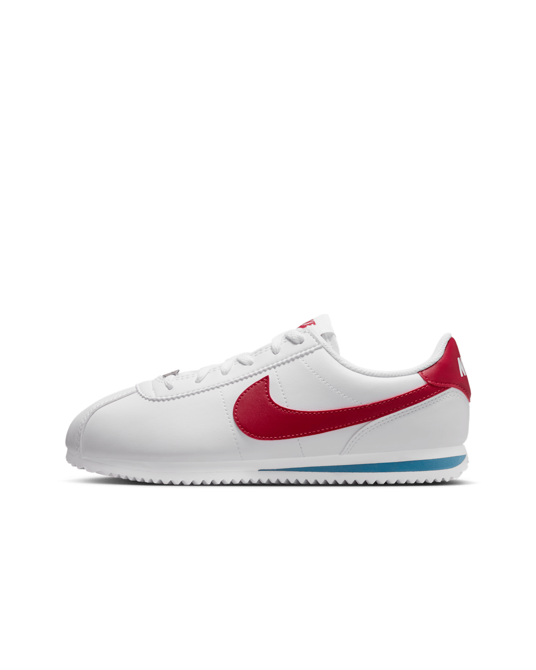 Nike Cortez 大童鞋款 - 白色/Varsity Blue/Varsity Red