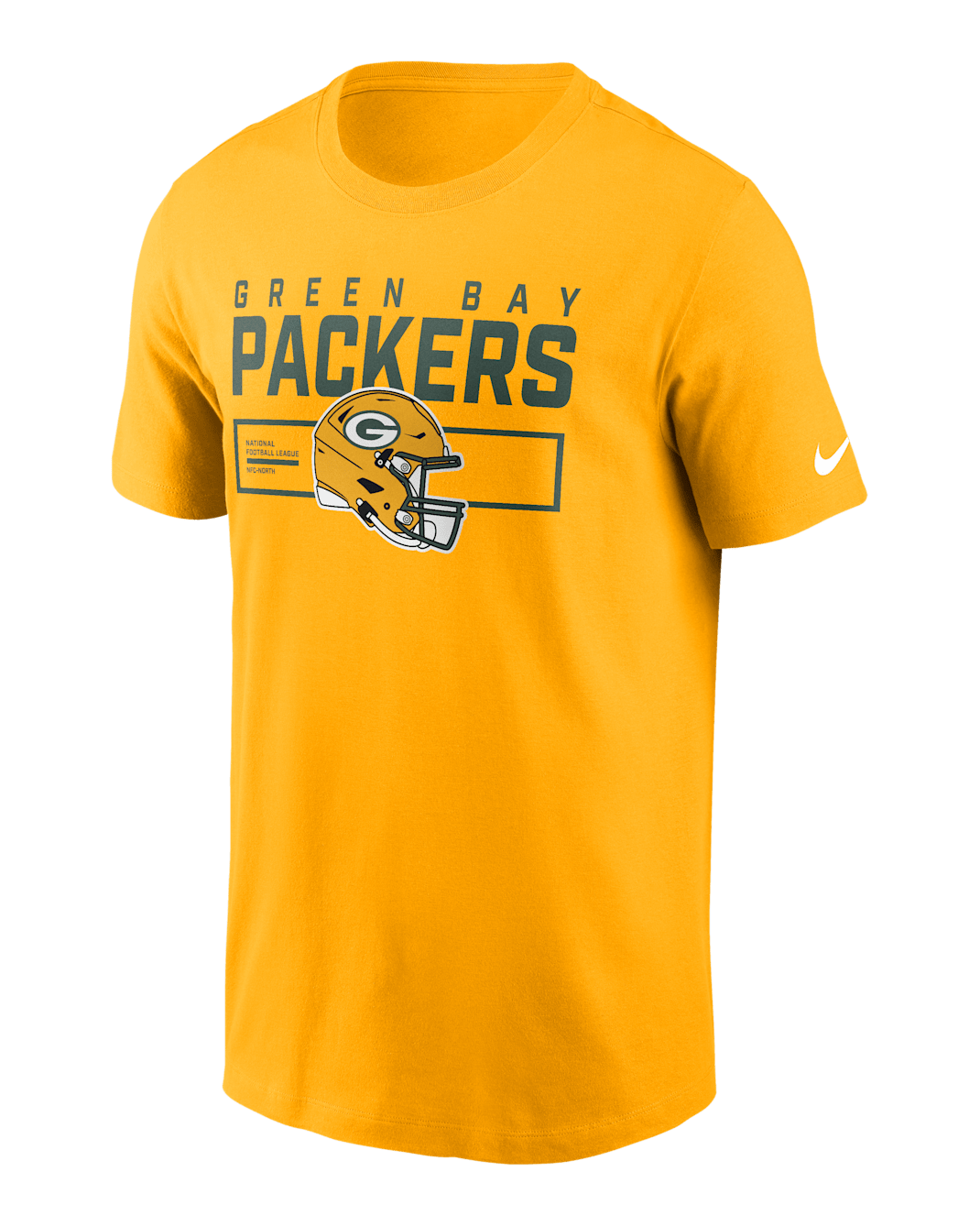Playera Nike de la NFL para hombre Green Bay Packers Helmet Essential - Oro