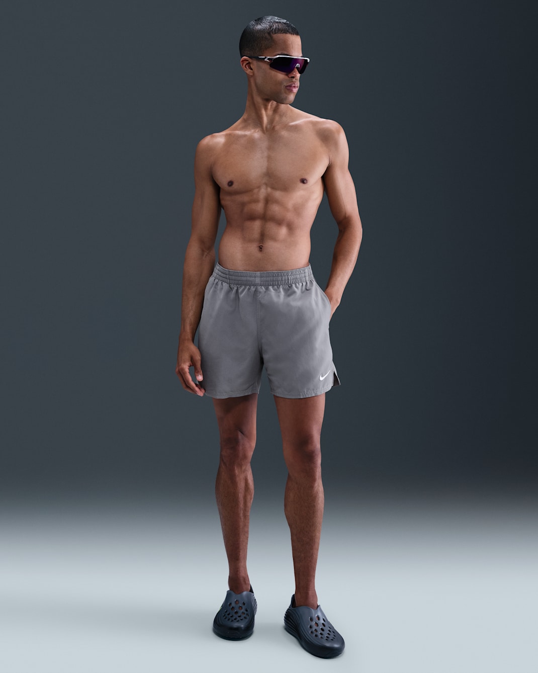 Nike Swim Breaker Essential Men's 5" Brief-Lined Volley Short - Cool Grey