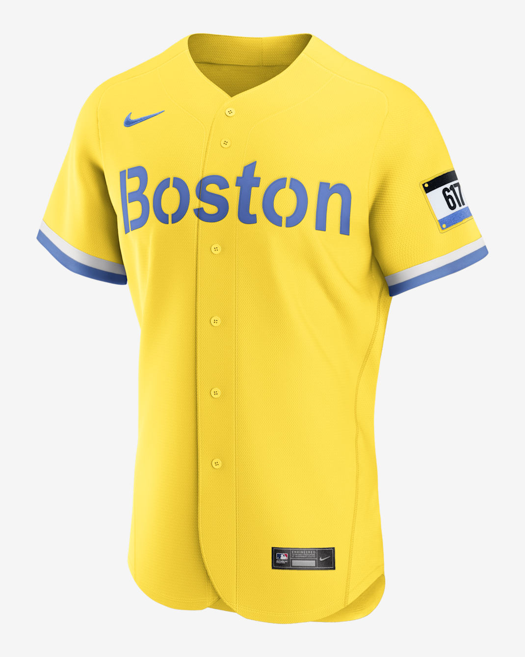 MLB Boston Red Sox City Connect (Rafael Devers) Men's Authentic Baseball Jersey - Gold/Light Blue