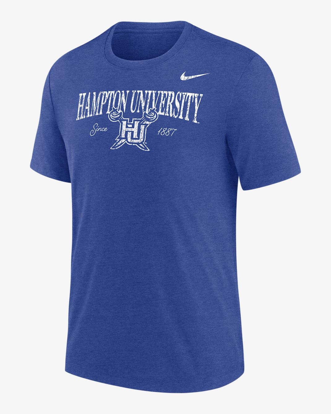 Nike College (Hampton University) Men's Tri-Blend Short-Sleeve T-Shirt - Rush Blue
