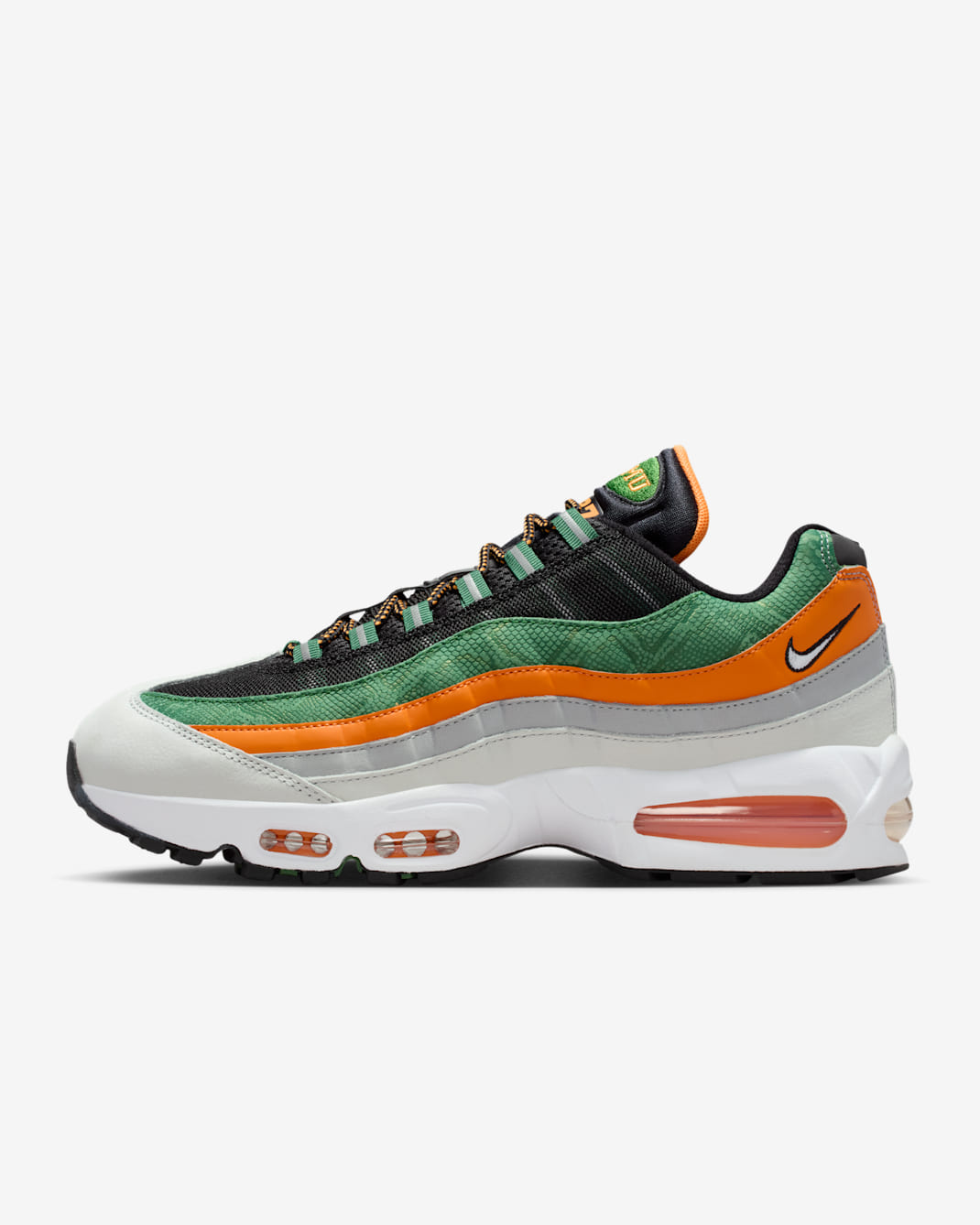 Air Max 95 Big Bubble x FAMU Men's Shoes - Black/Orange Horizon/Fortress Green/White