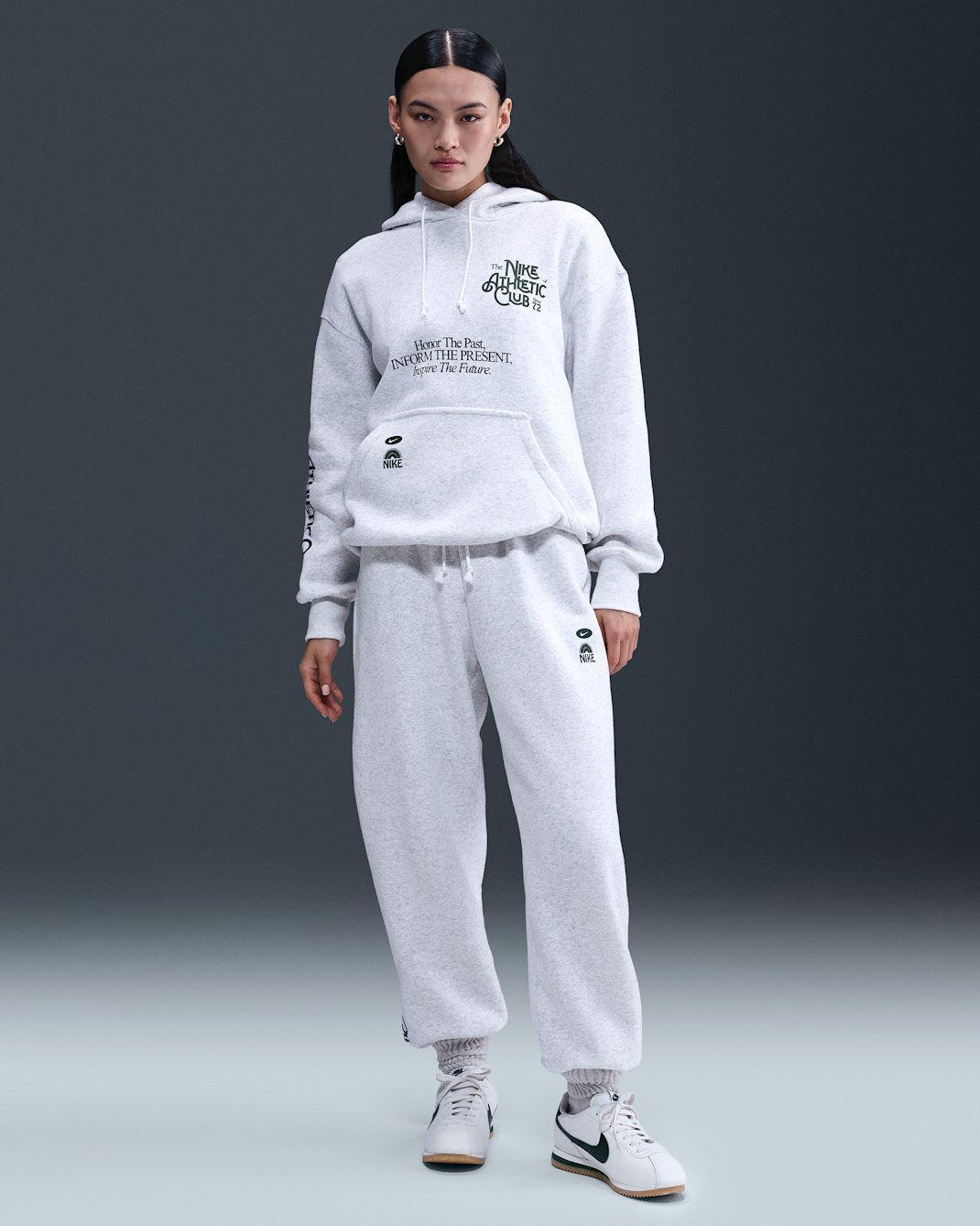 Nike Sportswear Phoenix Fleece Women's High-Waisted Oversized Pants - Birch Heather/Fir