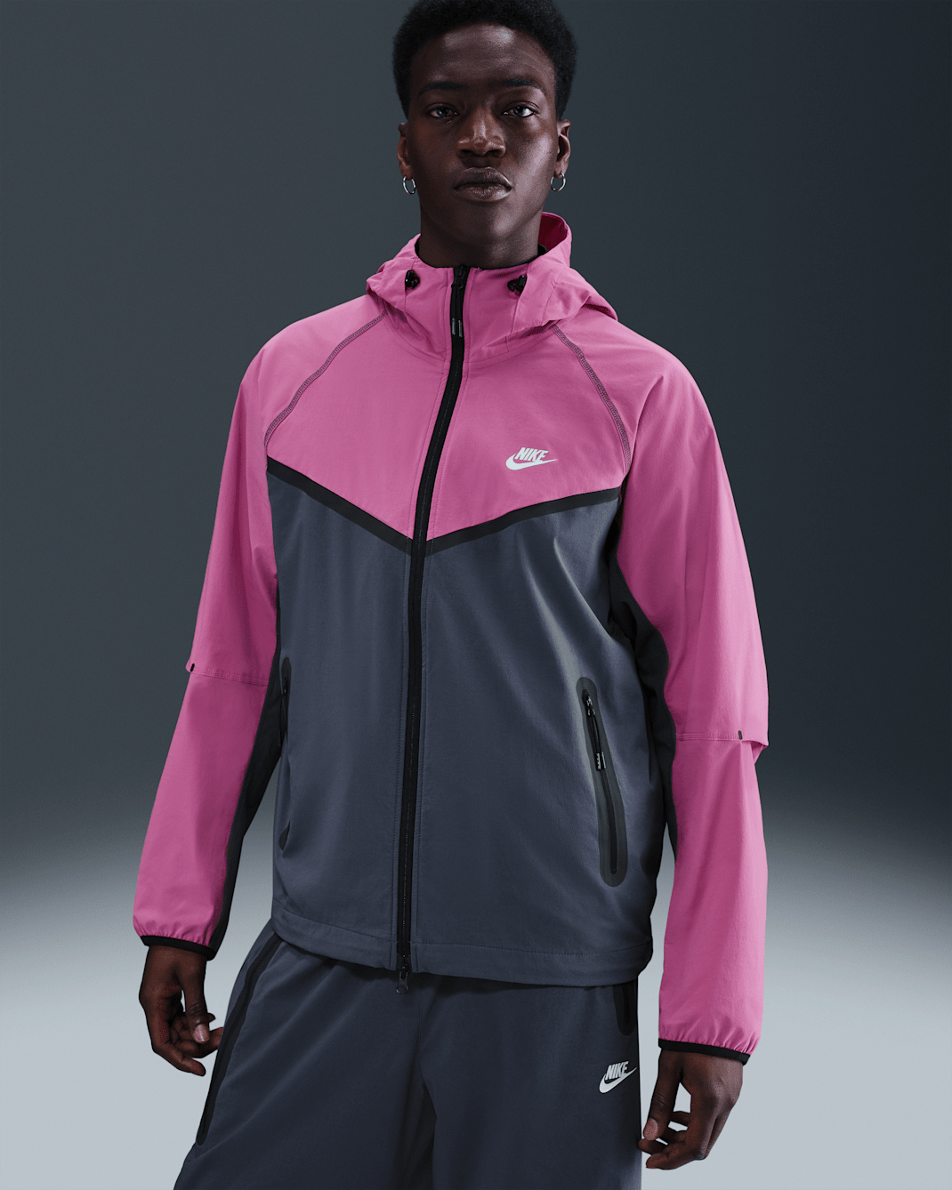 Nike Tech Jaqueta de teixit Woven - Home - Thunder Blue/Cosmic Fuchsia/Negre