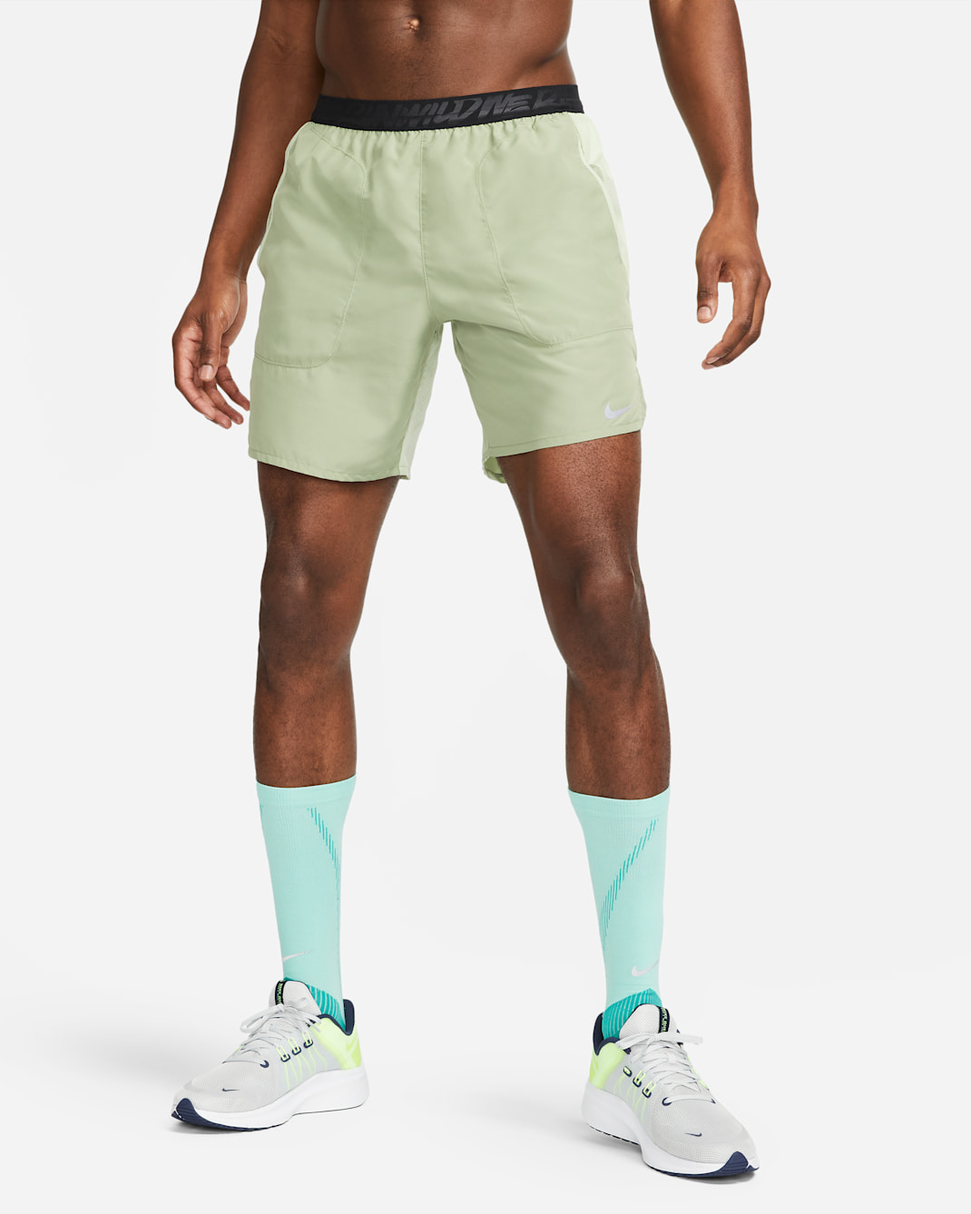 Nike Dri-FIT Wild Run Flex Stride Men's 7" Brief-Lined Running Shorts - Oil Green/Honeydew