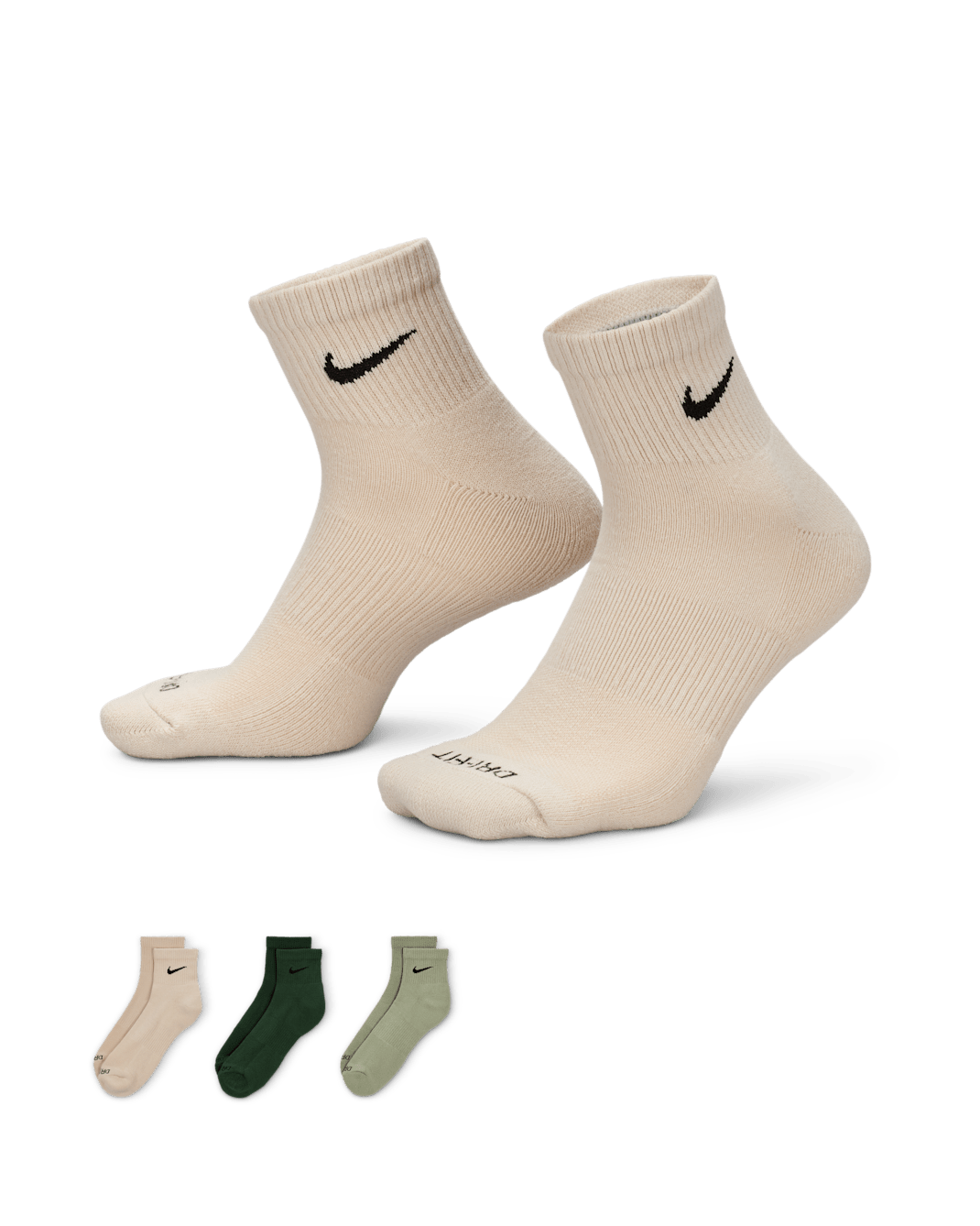 Nike Everyday Plus Cushioned Training Ankle Socks (3 Pairs) - Multi-Color