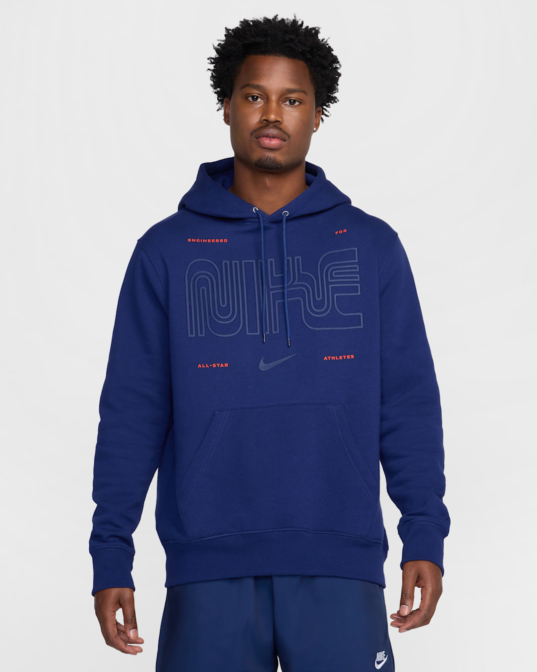 Nike Club Men's Pullover Fleece Hoodie - Blue Void/Midnight Navy