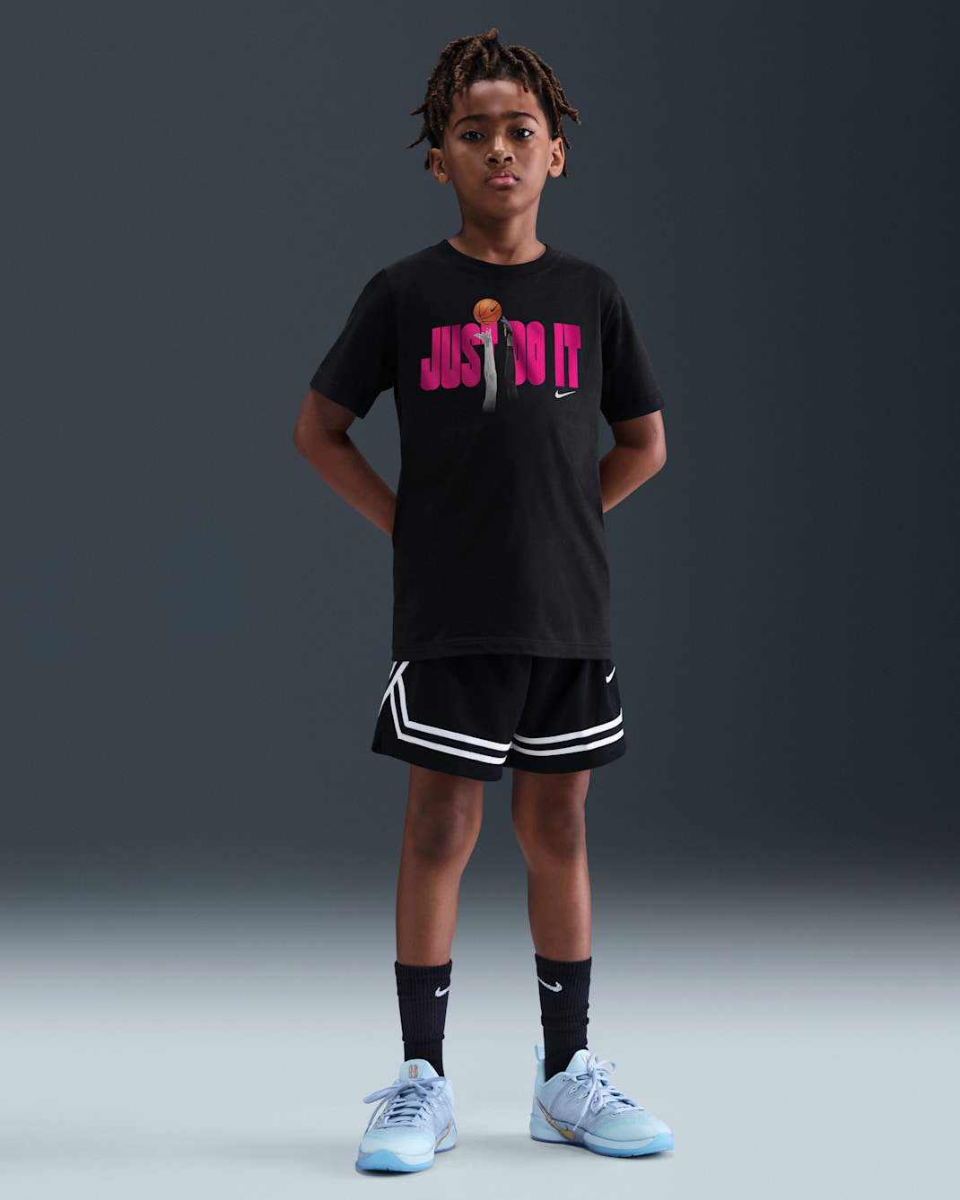Just Do It: Nike Basketball Big Kids' T-Shirt - Black