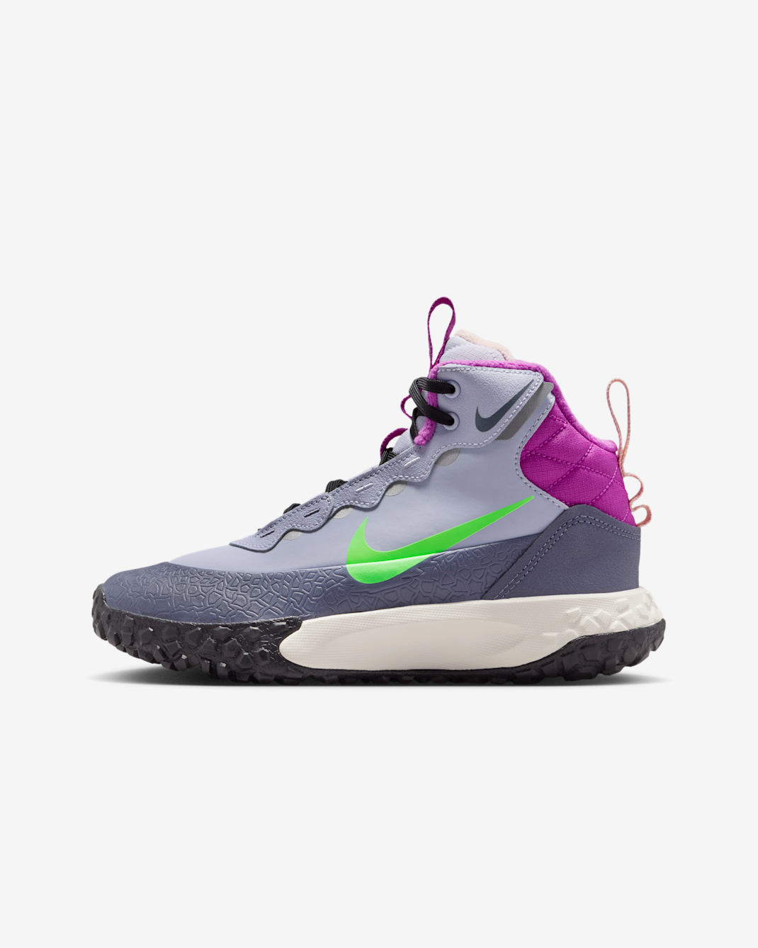 Botas para niños grandes Nike Terrascout - Fantasma/Carbón claro/Morado vivo/Verde strike