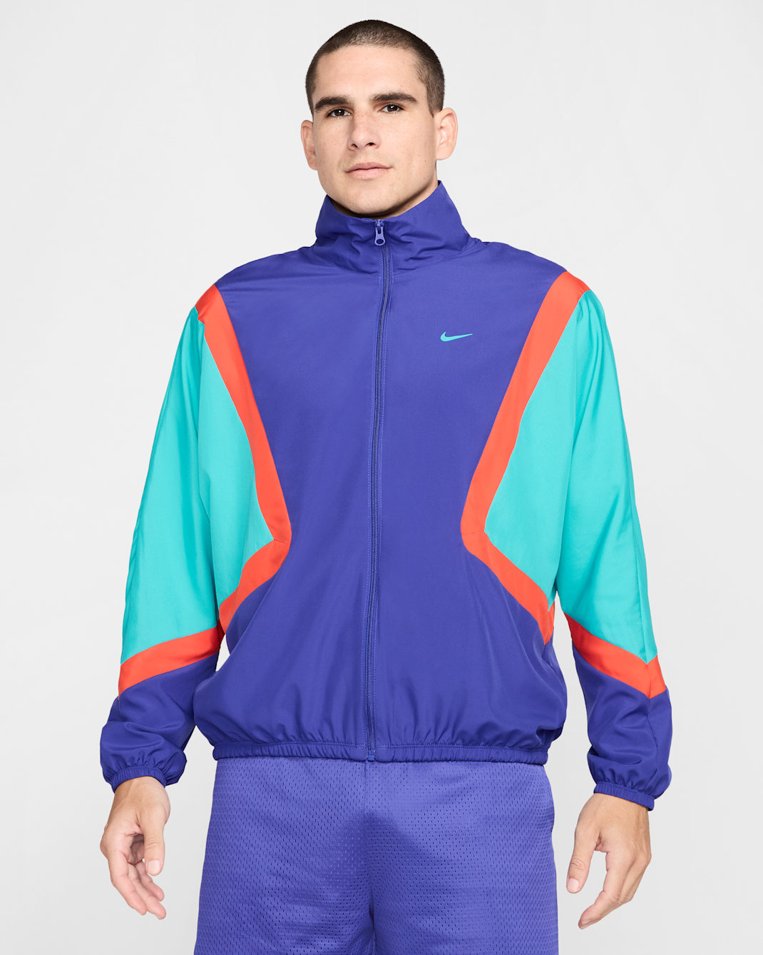 Nike Icon Men's Woven Basketball Jacket - Deep Night/Dusty Cactus/Picante Red/Dusty Cactus
