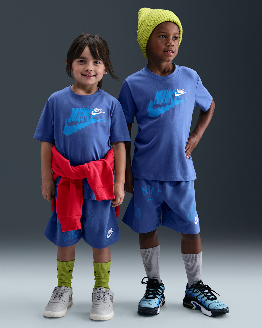 Conjunto de 2 piezas con shorts Energy Nike para preescolar - Azul cometa