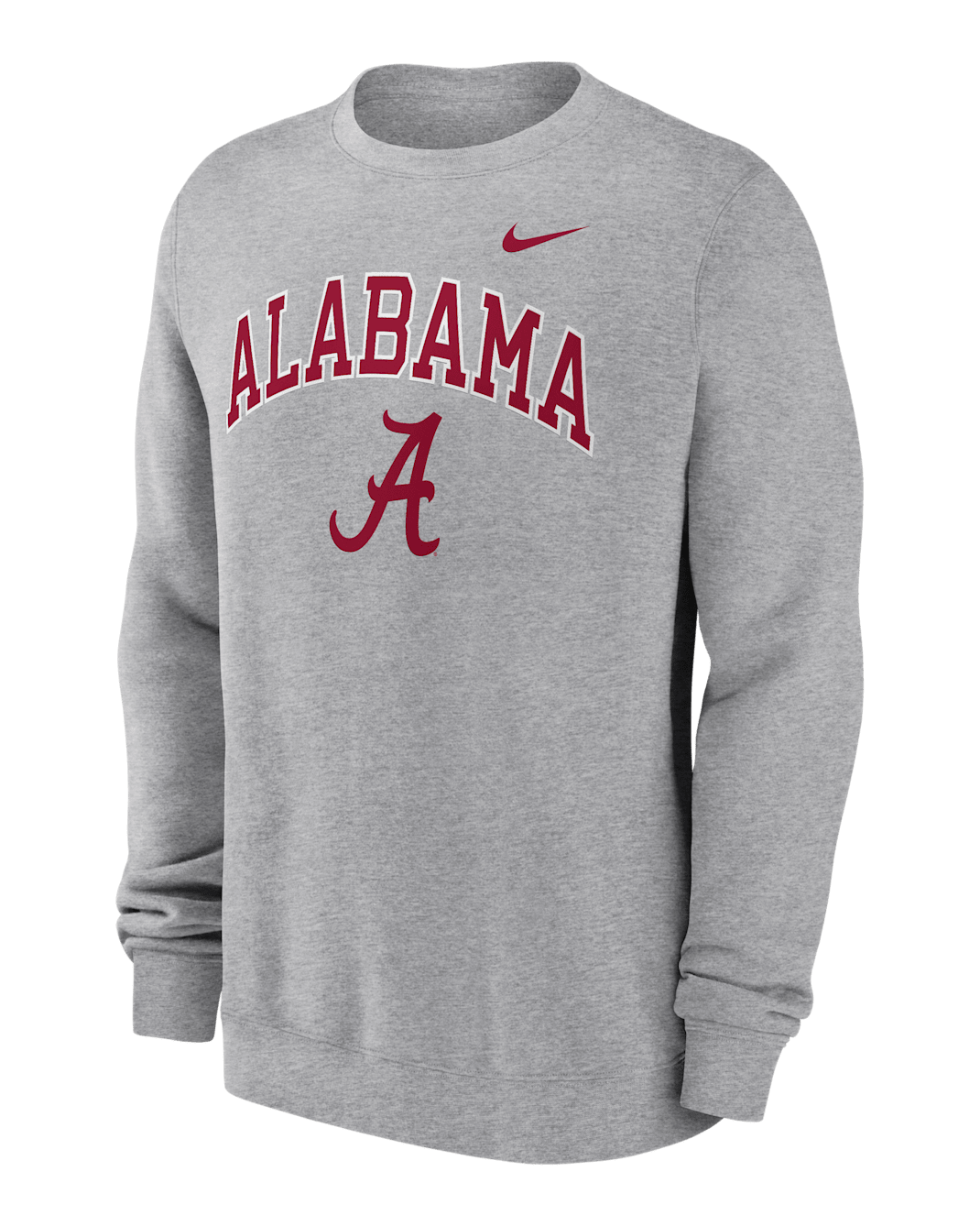 Alabama Arch Men's Nike College Pullover Crew - Grey