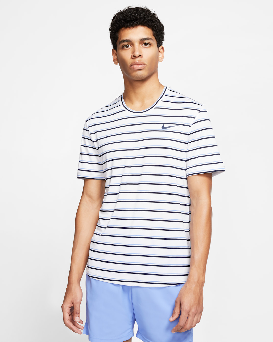 NikeCourt Dri-FIT Men's Graphic Tennis Top - White/Obsidian