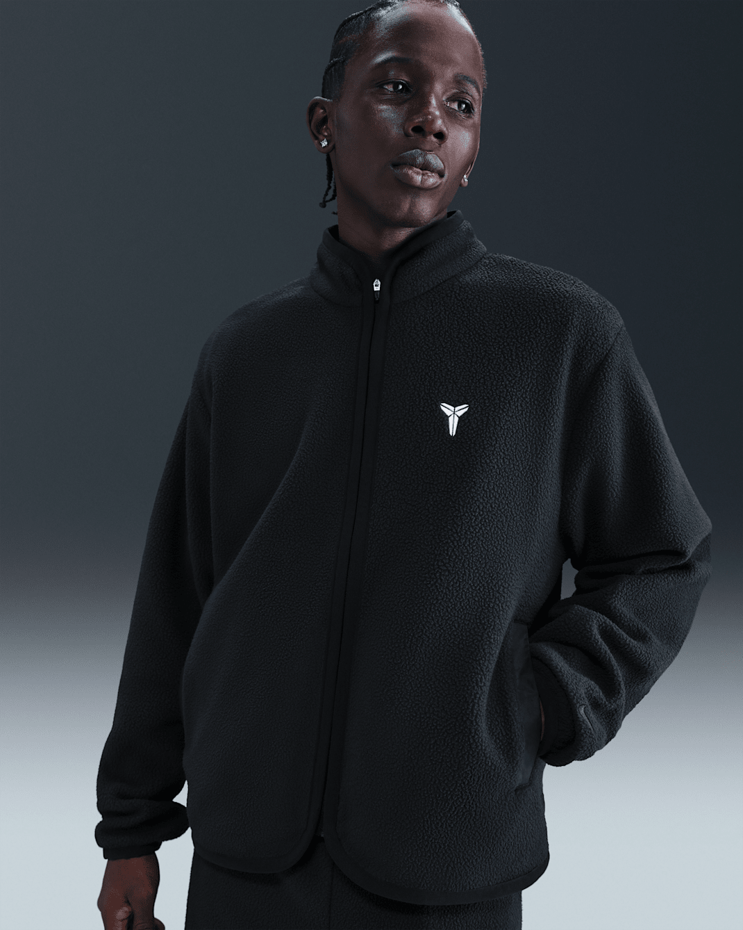 Kobe Winterized-basketballjakke til mænd - sort/Anthracite/hvid
