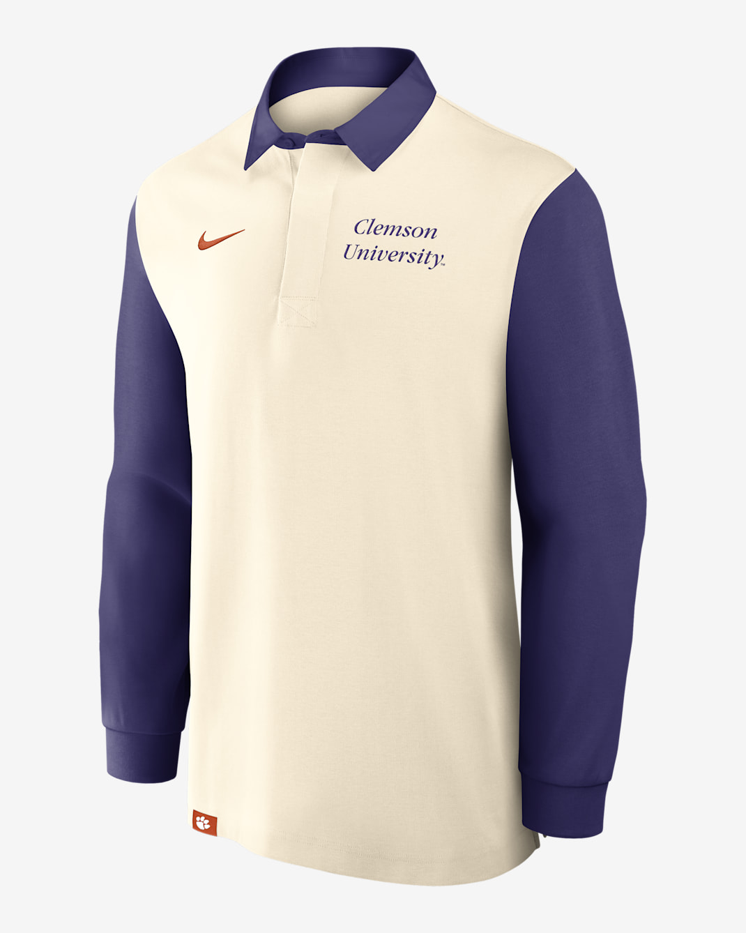 Clemson Rugby Men's Nike College Long-Sleeve Top - Tan/Beige