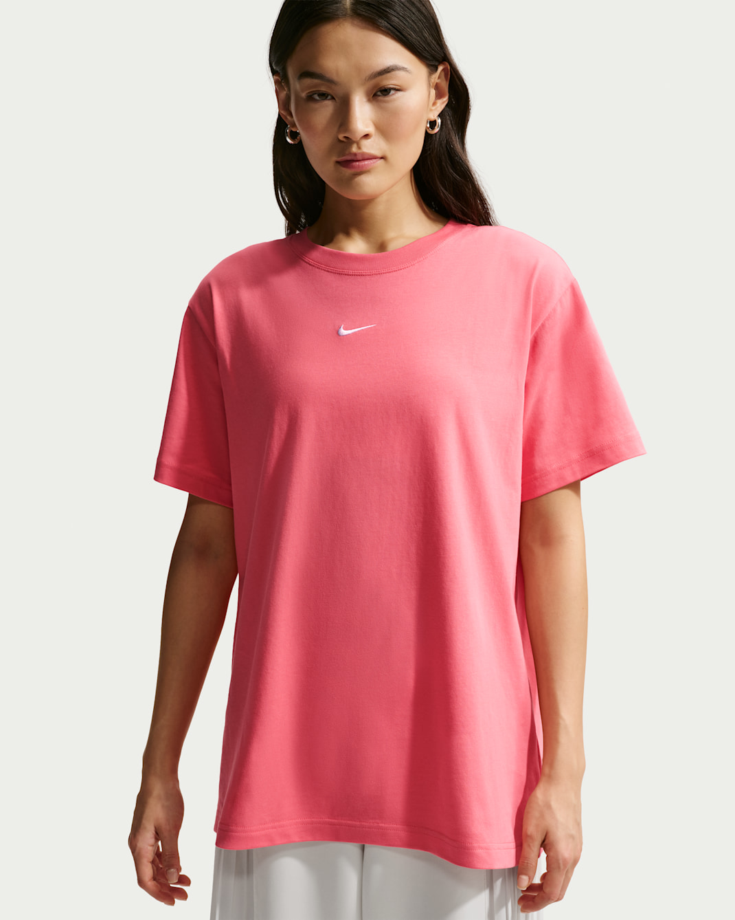 Nike Sportswear Women's Oversized Short-Sleeve T-Shirt - Sea Coral/White