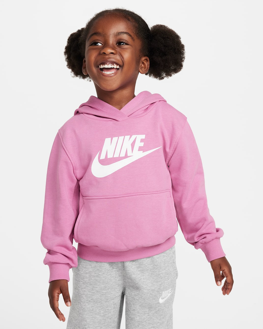 Sudadera con gorro sin cierre infantil Nike Sportswear Club French Terry - Flamenco mágico