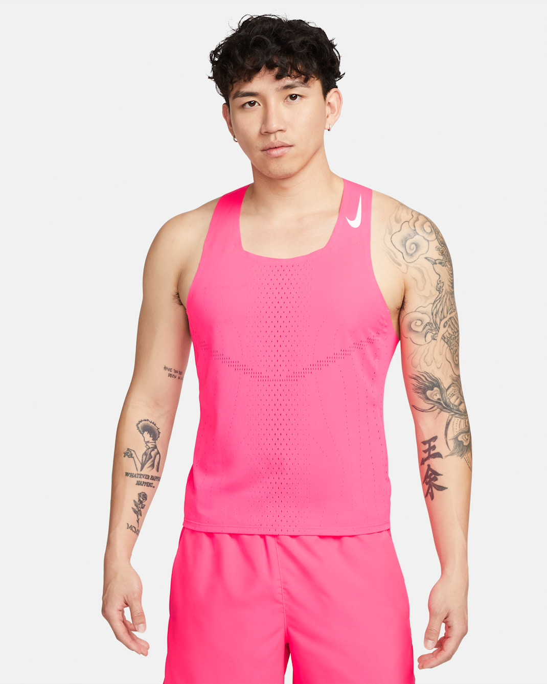 Nike Dri-FIT ADV AeroSwift Men's Racing Vest - Hyper Pink/White
