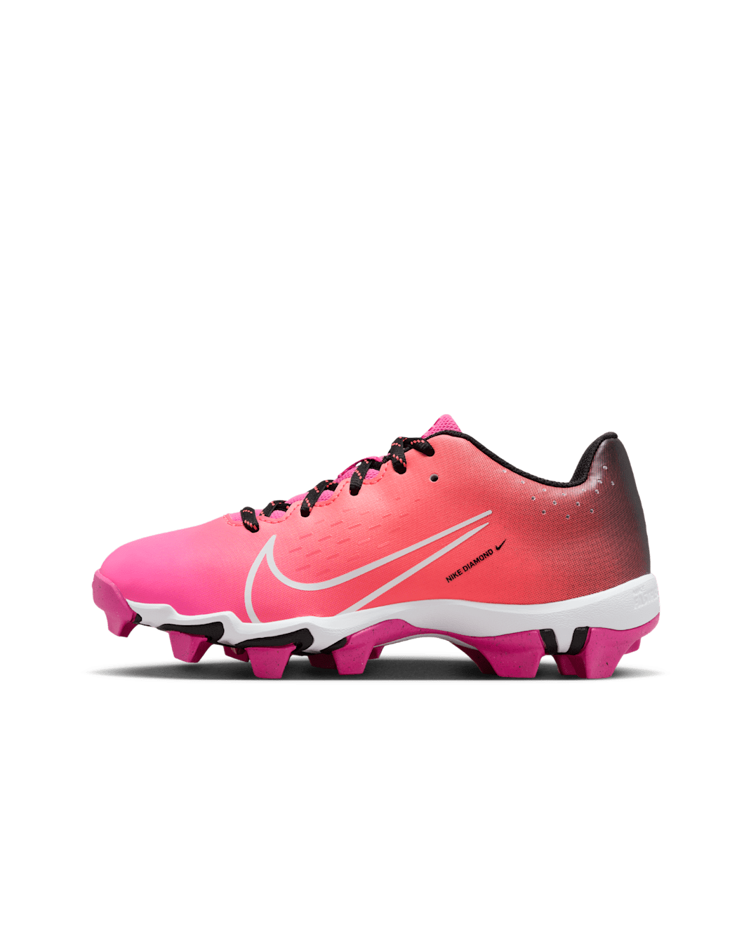Nike Hyperdiamond 4 Keystone Big Kids' Softball Cleats - Laser Fuchsia/Hot Punch/Black/White