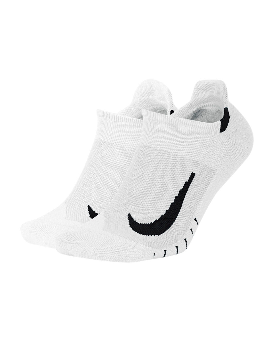 Nike Multiplier Running No-Show Socks (2 Pairs) - White/Black