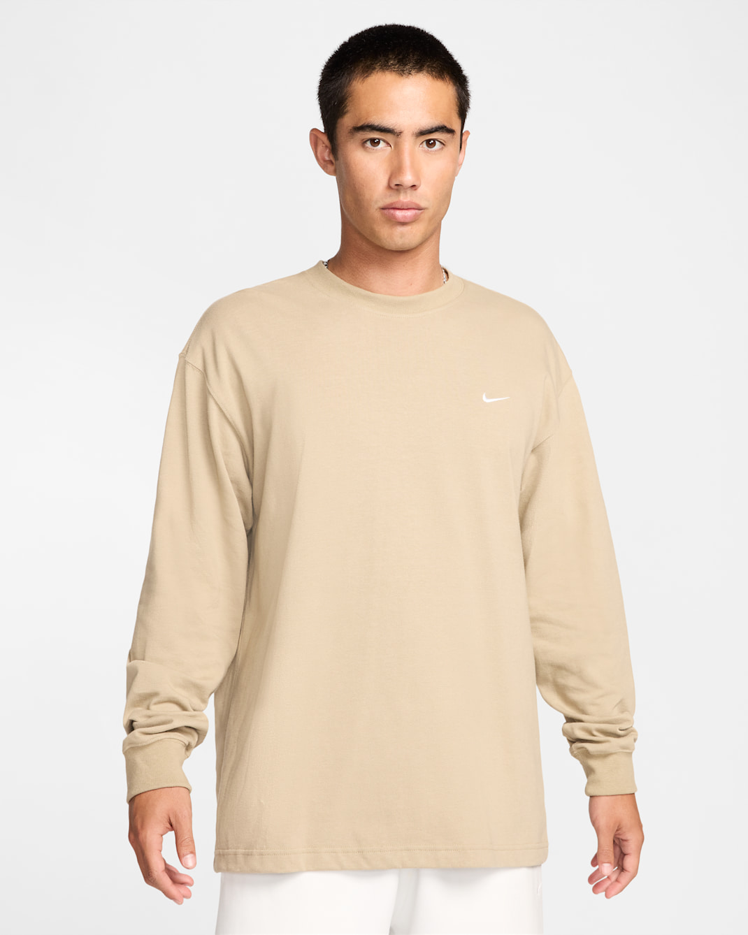 Nike "Made in USA" Men's Long-Sleeve T-Shirt - Khaki/White