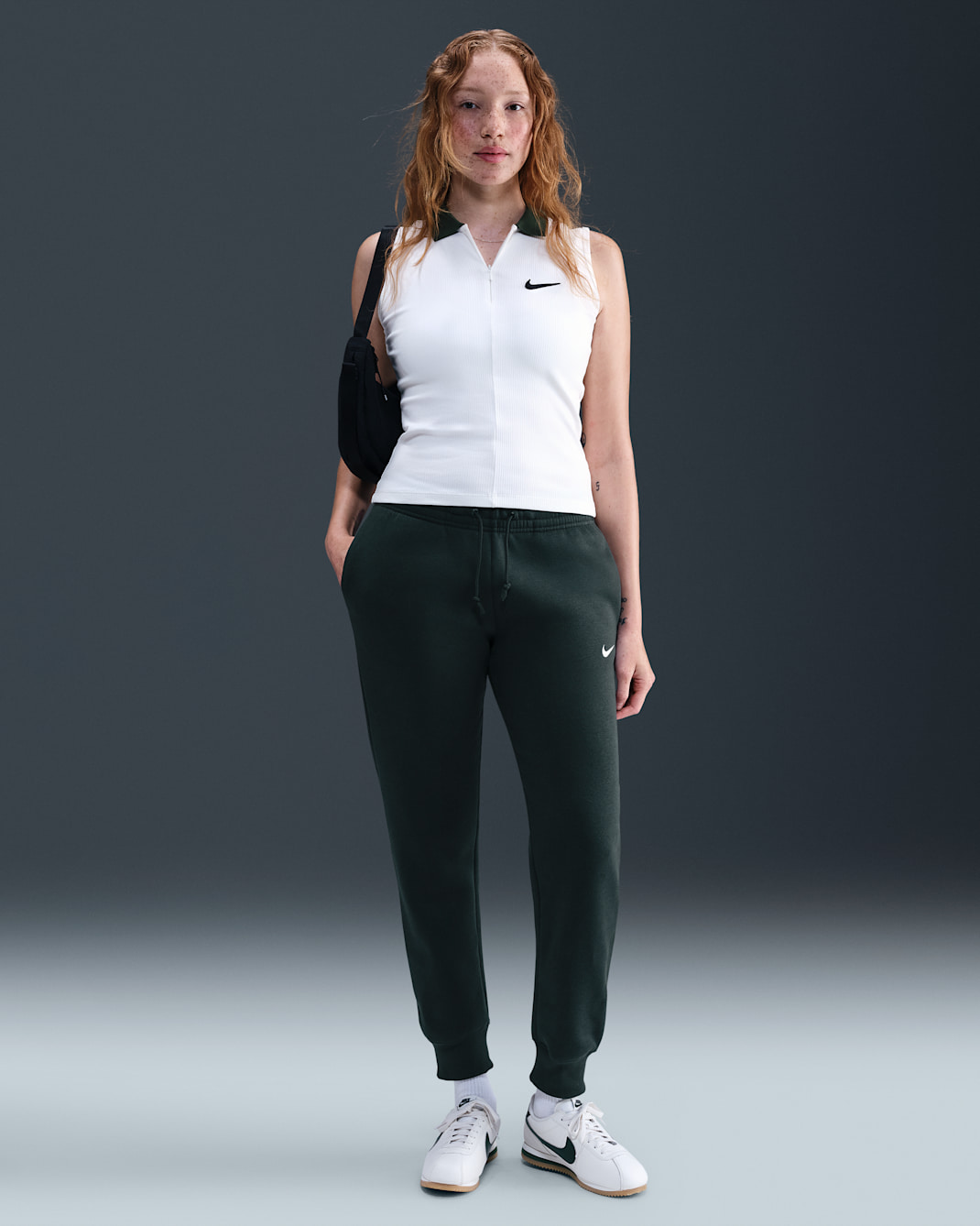 Nike Sportswear Phoenix Fleece Women's Mid-Rise Sweatpants - Seaweed/Sail