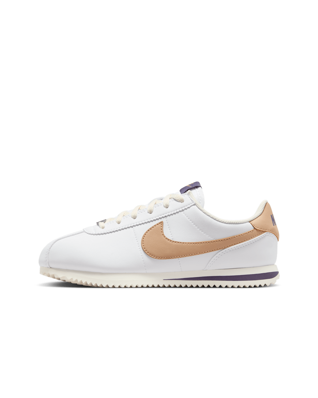Nike Cortez Older Kids' Shoes - White/Dark Raisin/Pale Ivory/Hemp