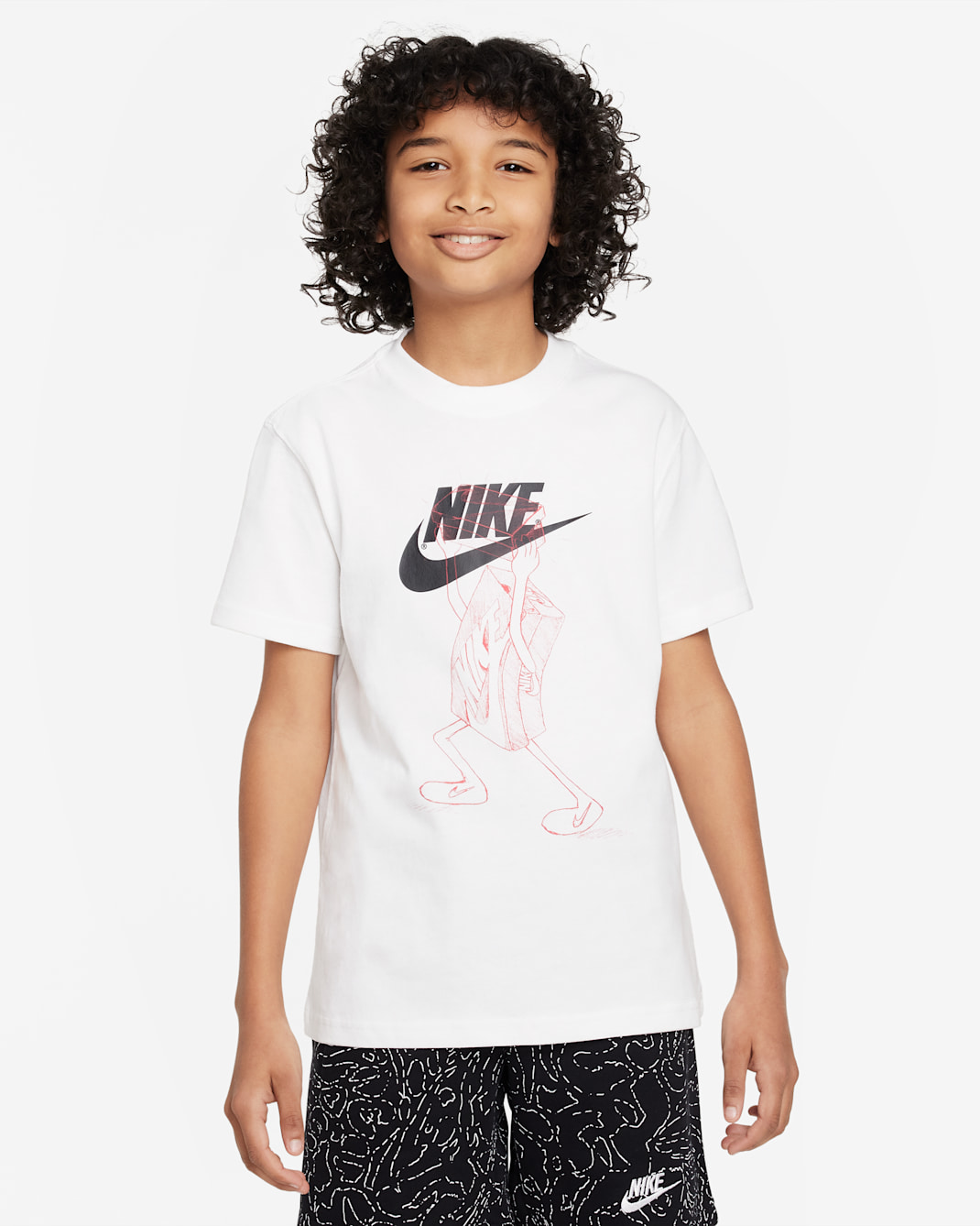 Nike Sportswear 大童 T 恤 - 白色