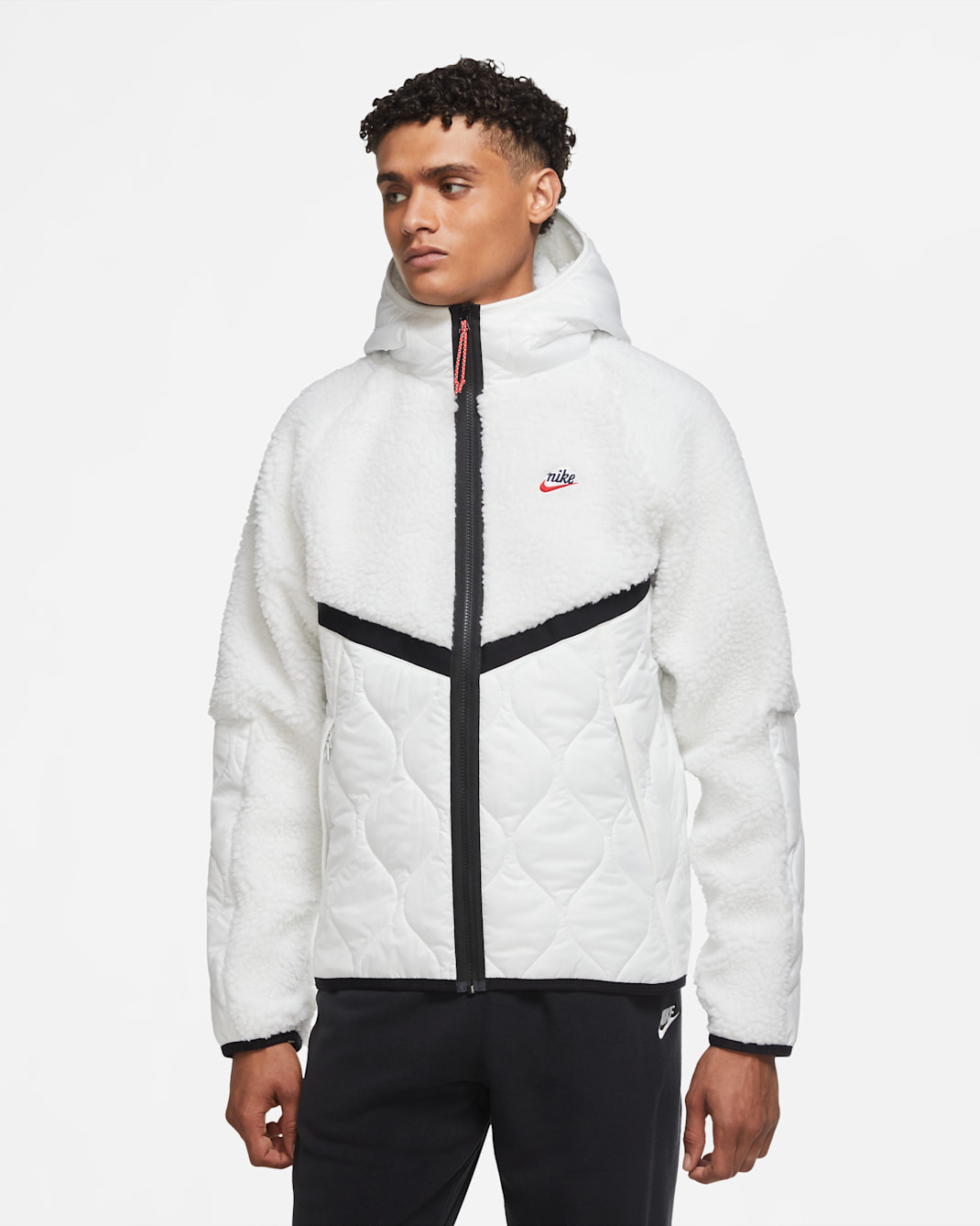 Chamarra para hombre Nike Sportswear Heritage - Blanco cumbre/Blanco cumbre/Negro