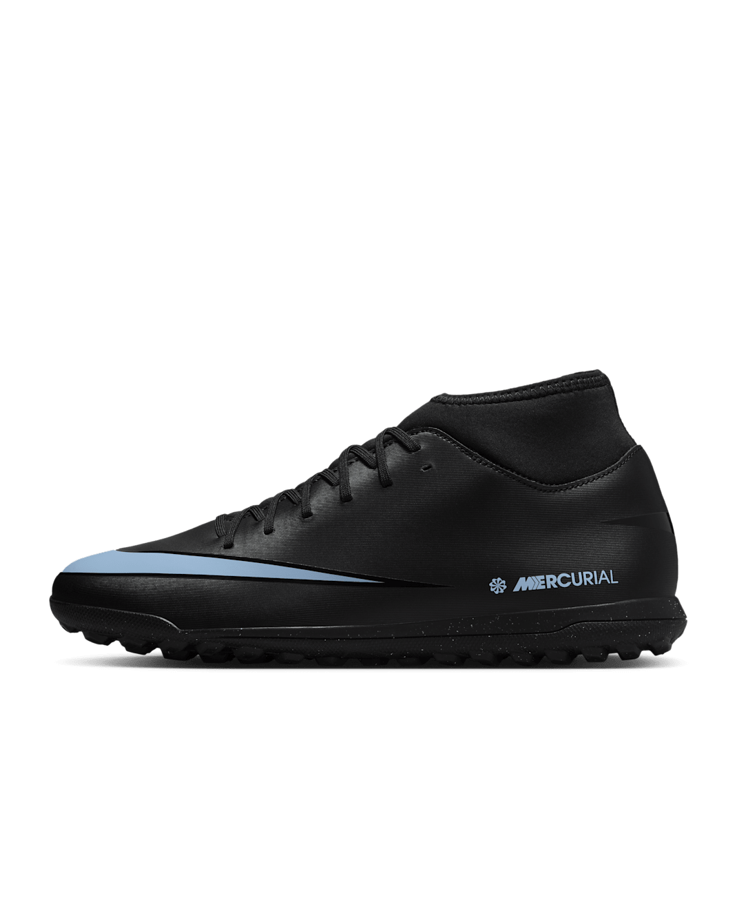Chaussure de foot montante pour surface synthétique Nike Mercurial Superfly 10 Club - Noir/Ice Blue