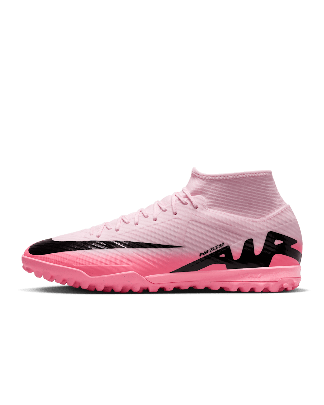 Nike Mercurial Superfly 9 Academy TF High-Top Football Shoes - Pink Foam/Black