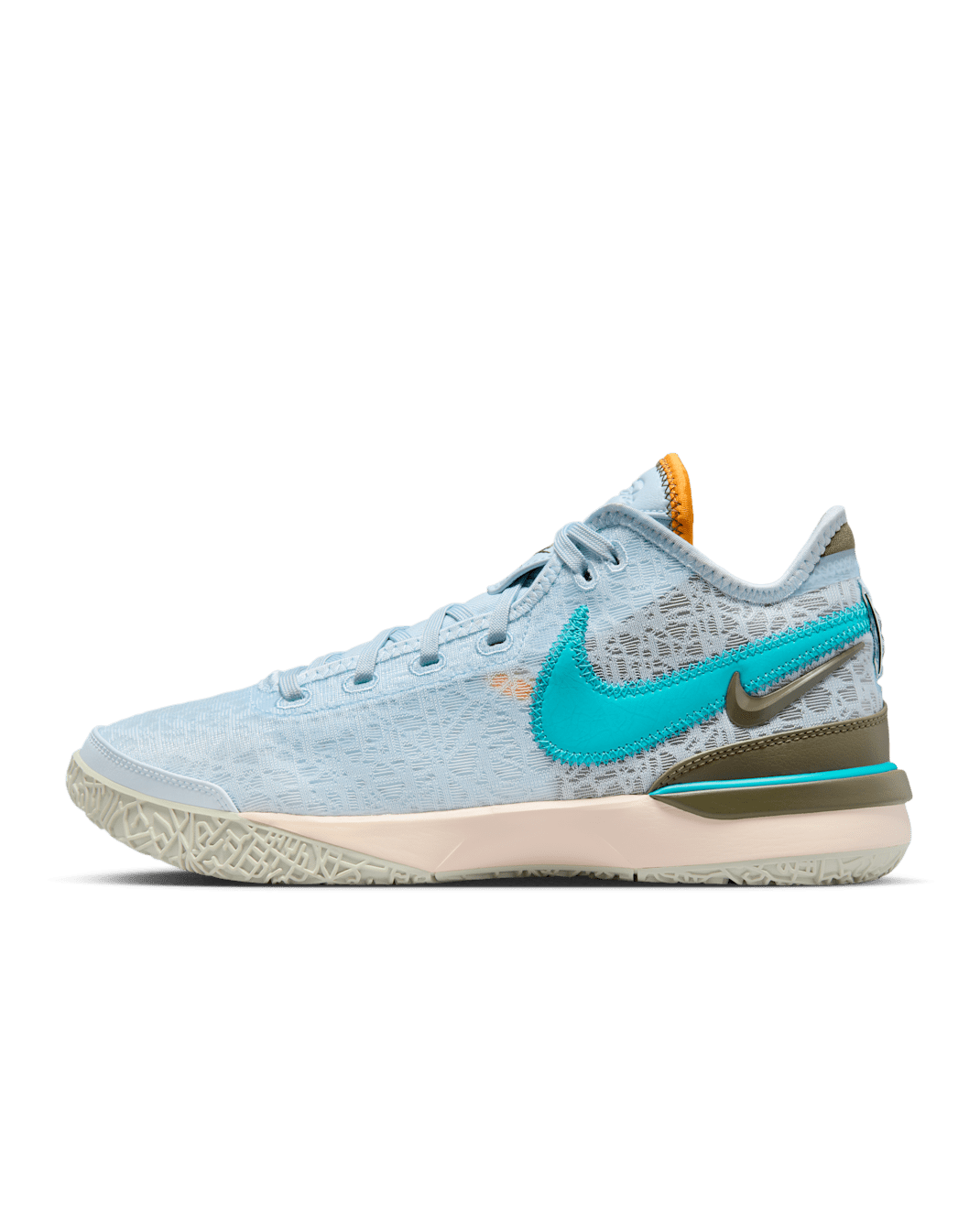 LeBron NXXT Gen EP Basketball Shoes - Blue Tint/Guava Ice/Medium Olive/Teal Nebula