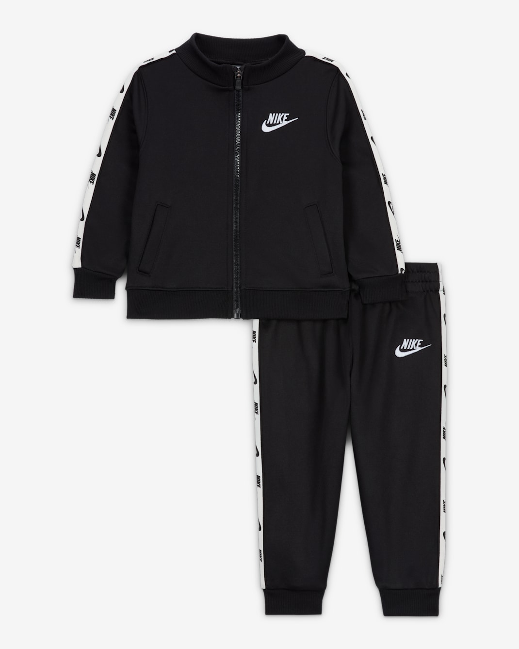 Nike Dri-FIT Baby (12-24M) Logo Taping 2-Piece Full-Zip Set - Black