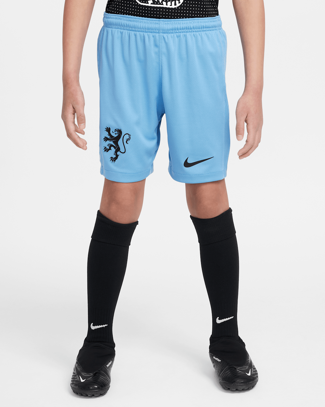 Segunda equipación Stadium Países Bajos 2025/26 Pantalón corto de fútbol Replica Nike Dri-FIT - Niño/a - Blue Beyond/Negro