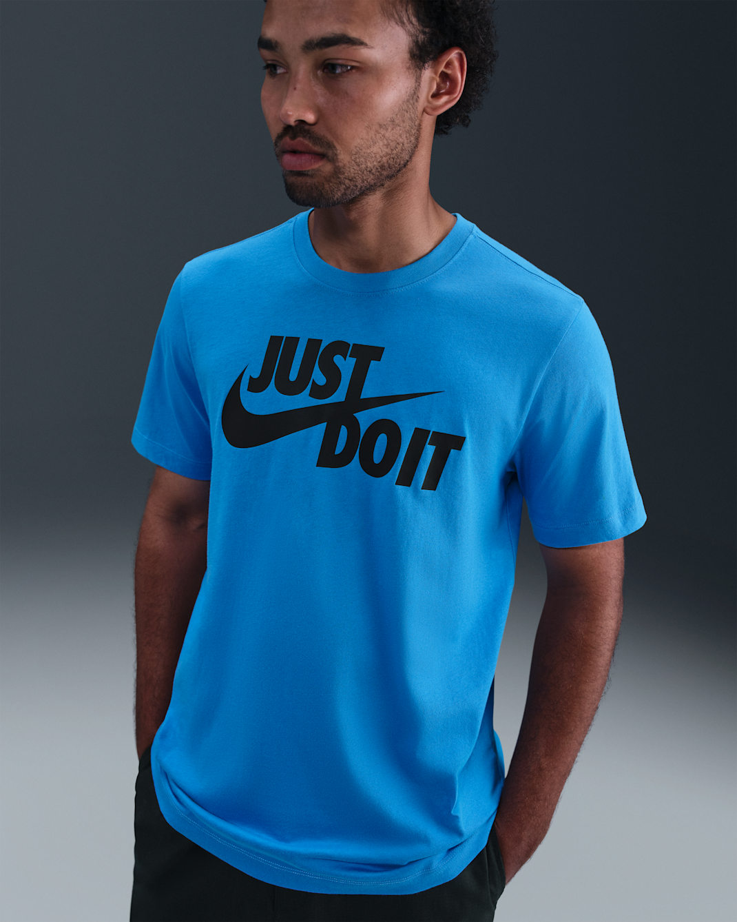 Playera para hombre Nike Sportswear JDI - Azul foto claro/Negro