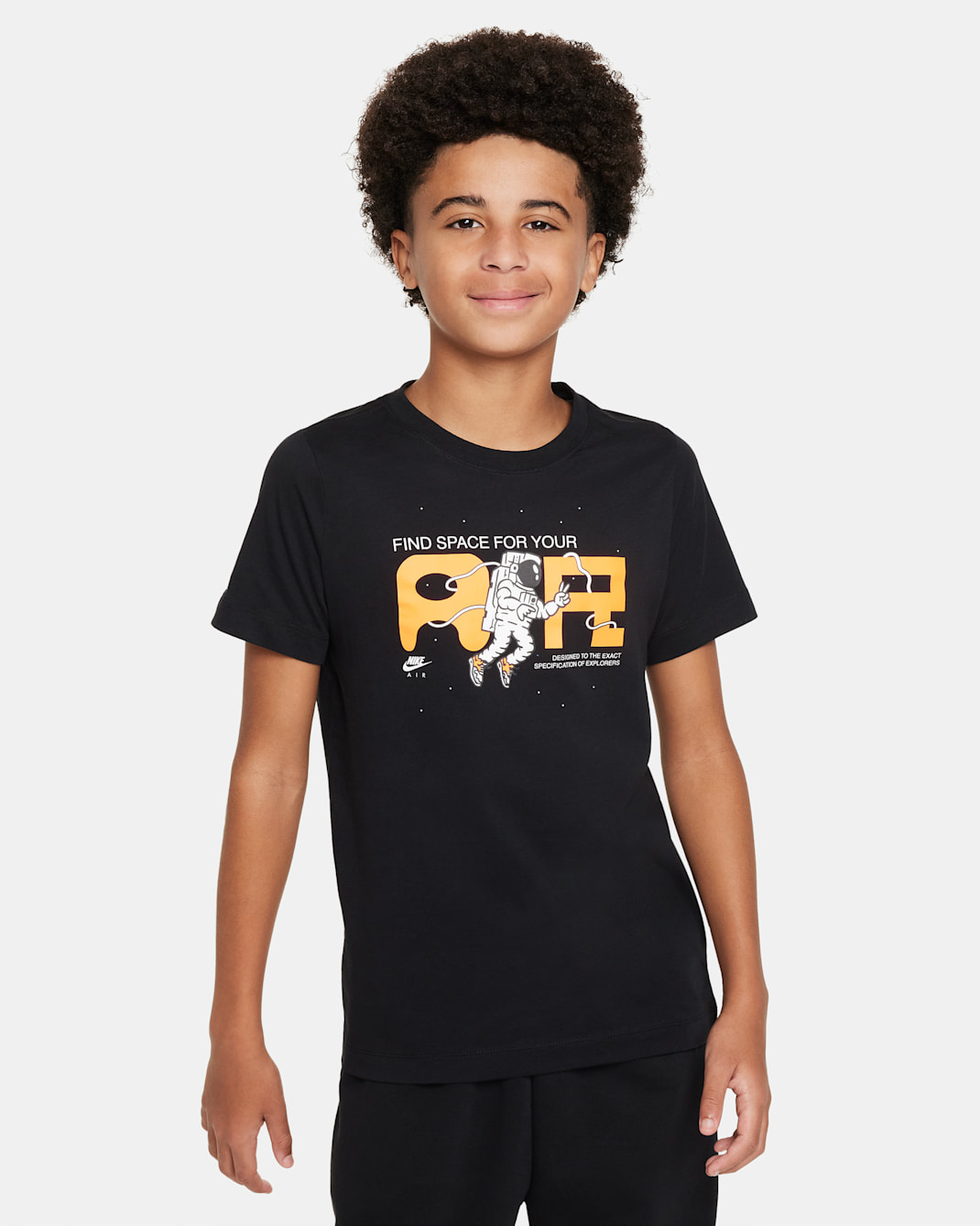 Playera para niños talla grande Nike Sportswear - Negro