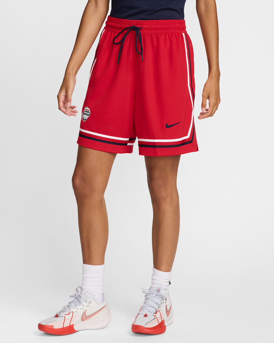 USAB Practice Women's Nike Basketball Shorts - Sport Red/Obsidian