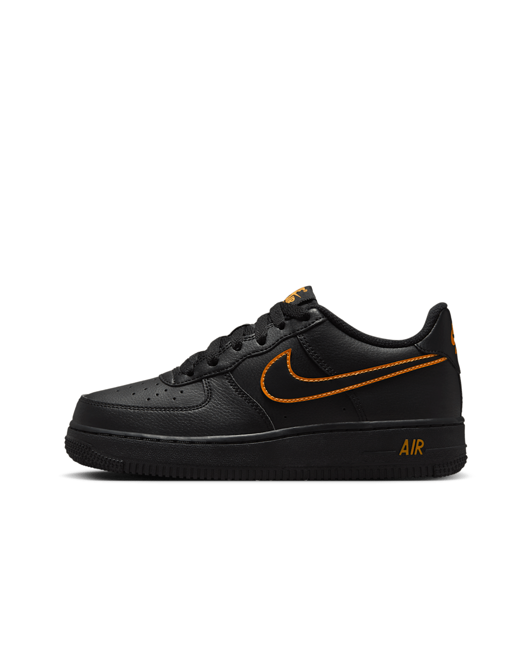 Sapatilhas Nike Air Force 1 Júnior - Preto/Sundial