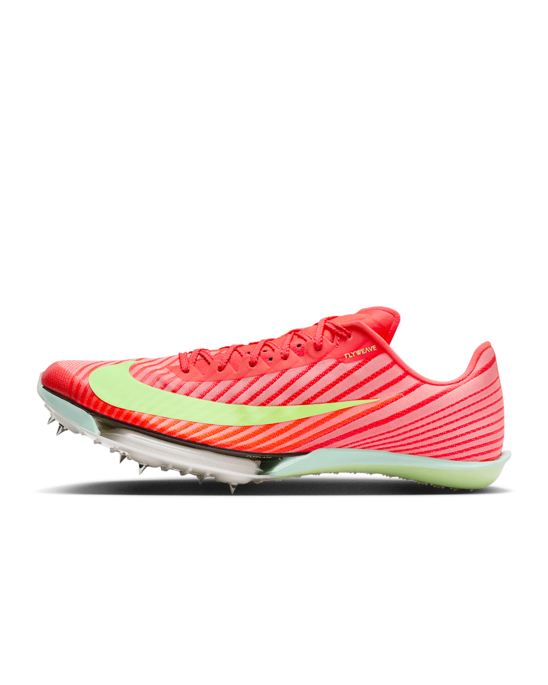 Sapatilhas de atletismo para sprint Nike Maxfly 2 - Carmesim Bright/Lime Blast/Mint Foam/Washed Coral