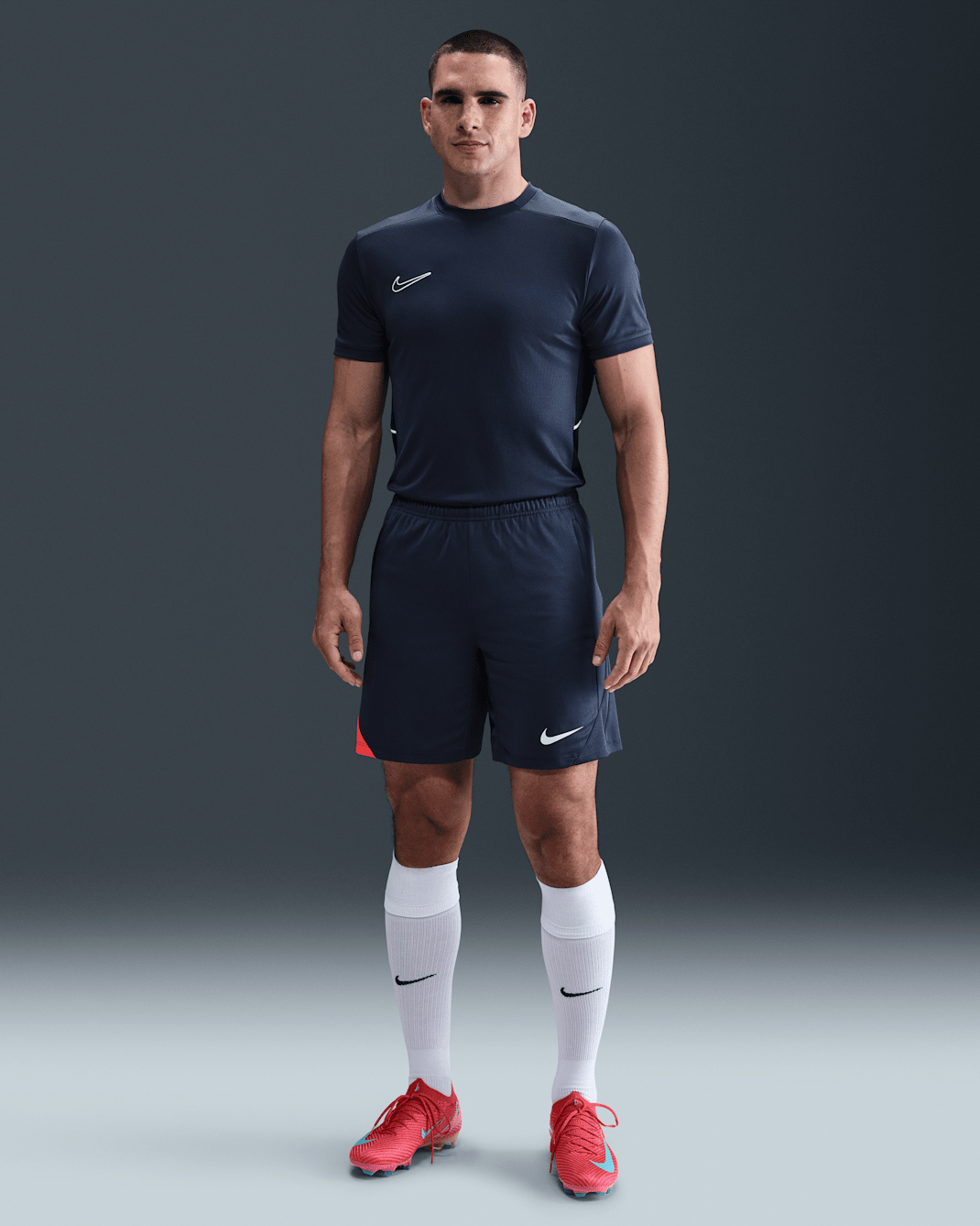 Nike Strike Dri-FIT voetbalshorts voor heren - Thunder Blue/Thunder Blue/Bright Crimson/Wit