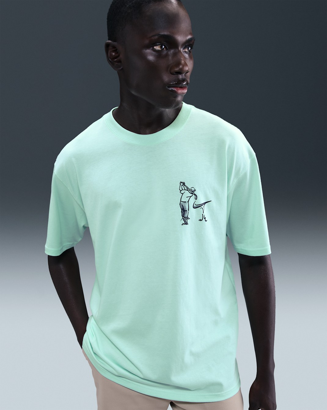 Nike Men's Max90 Golf T-Shirt - Mint Foam/Cave Purple