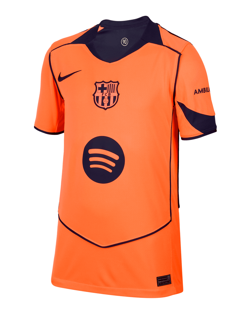 Lamine Yamal Barcelona 2025/26 Stadium Third Big Kids' Nike Dri-FIT Soccer Jersey - Orange