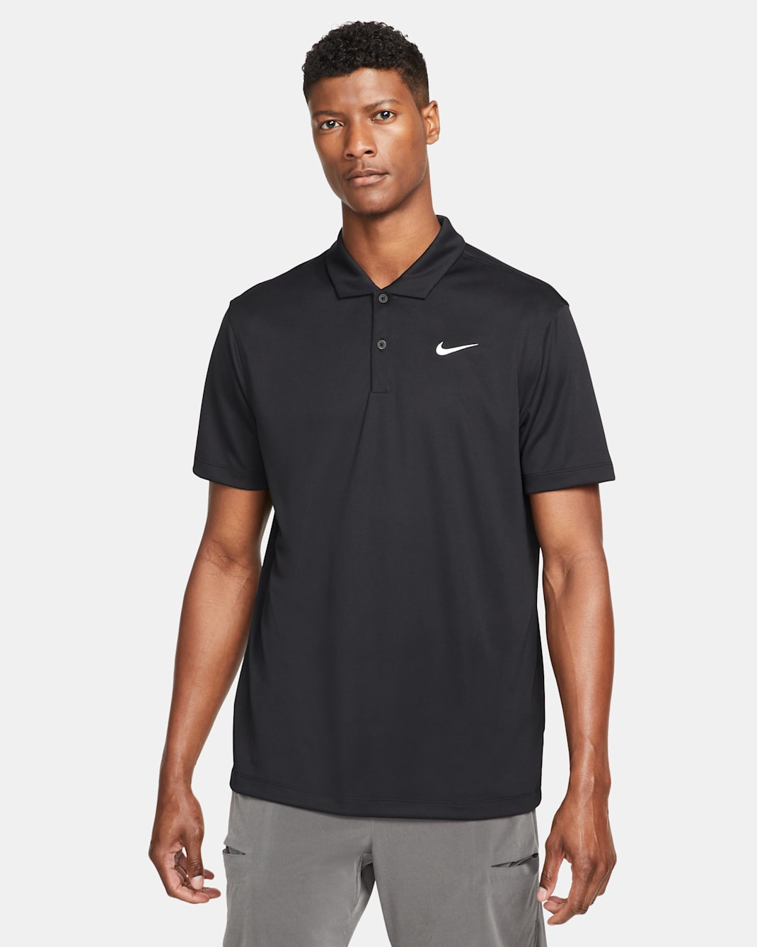 NikeCourt Dri-FIT Men's Tennis Polo - Black/White
