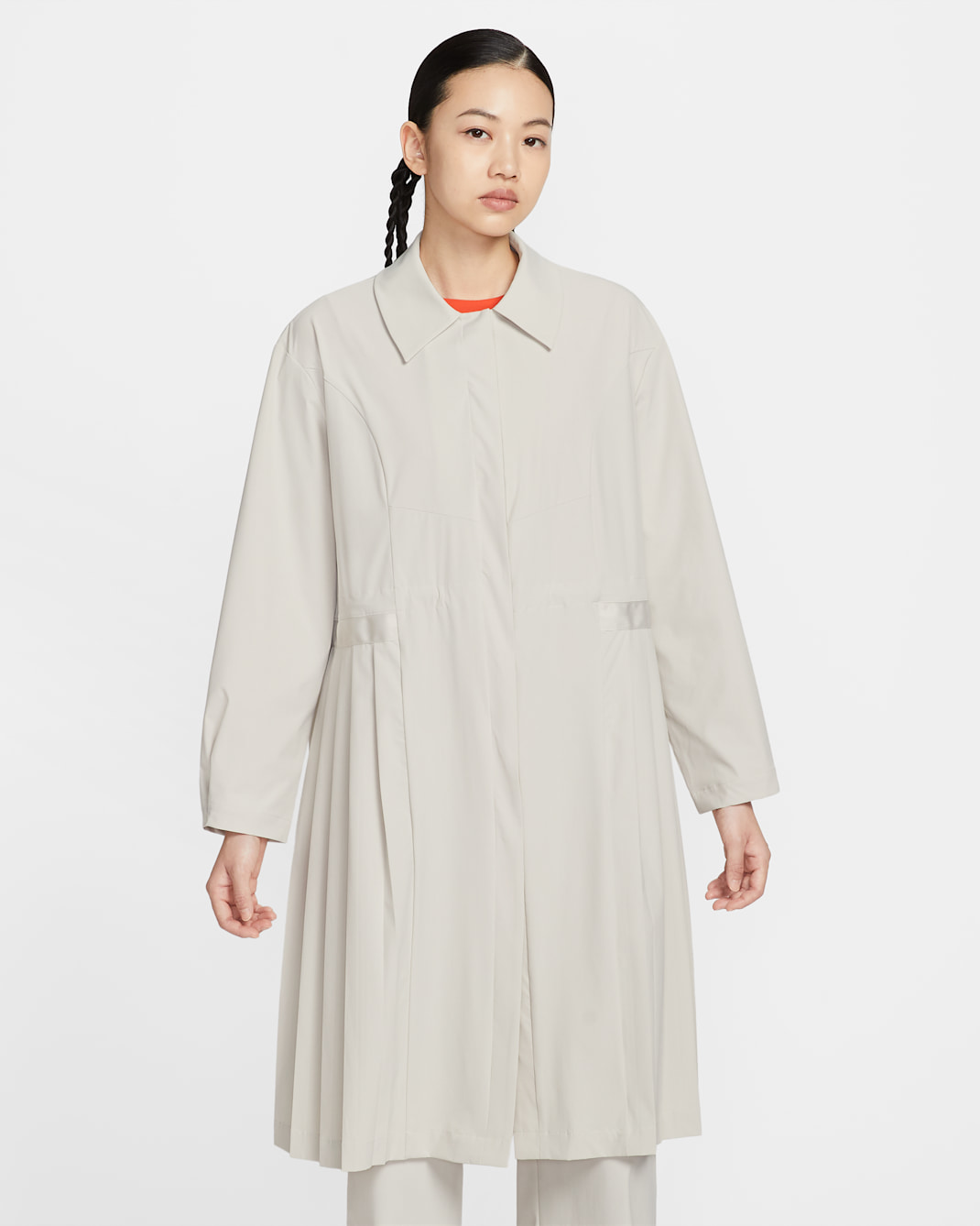 Nike 24.7 PerfectStretch Women's Dri-FIT Oversized Trench Coat - Light Orewood Brown/Light Iron Ore