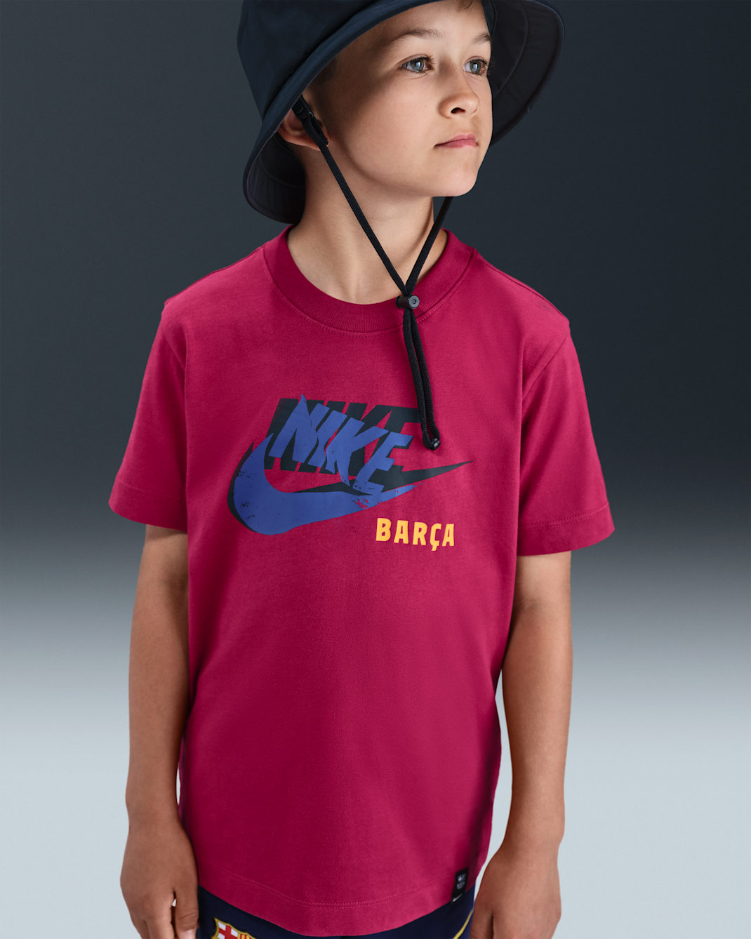 FC Barcelona Big Kids' Nike Soccer T-Shirt - Noble Red