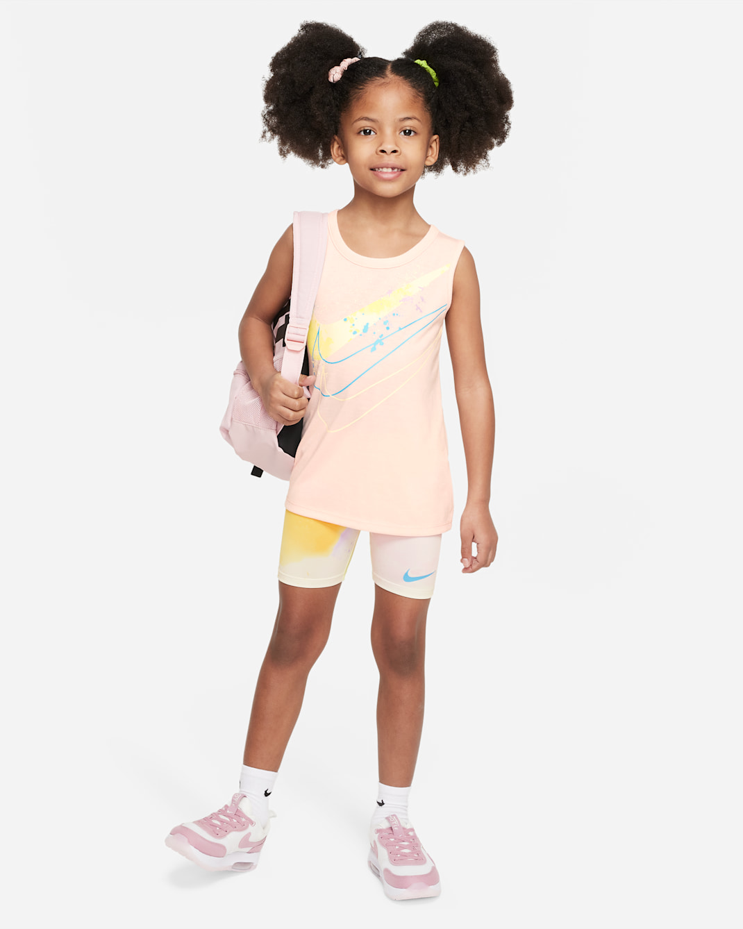 Nike "Just DIY It" Bike Shorts Set zweiteiliges Set für jüngere Kinder - Coconut Milk
