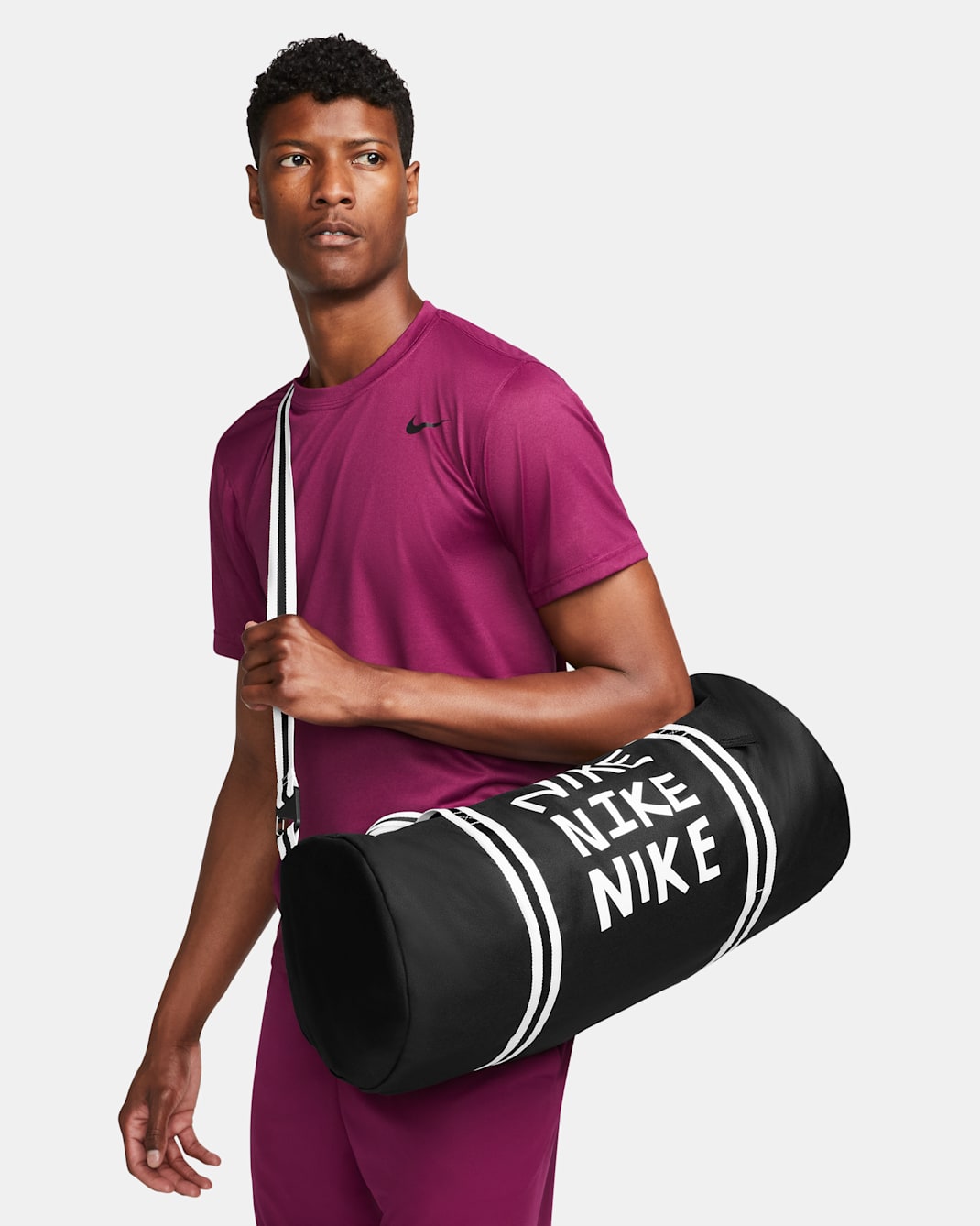 Nike Heritage Duffel Bag (30L) - Black/Black/White