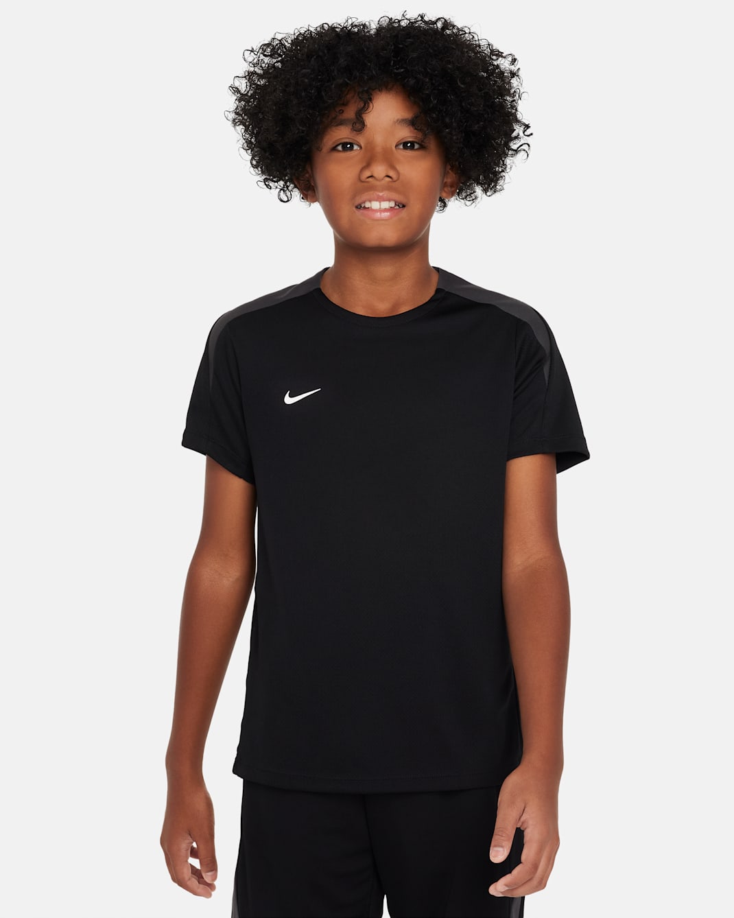 Nike Dri-FIT Strike voetbaltop met korte mouwen voor kids - Zwart/Zwart/Anthracite/Wit