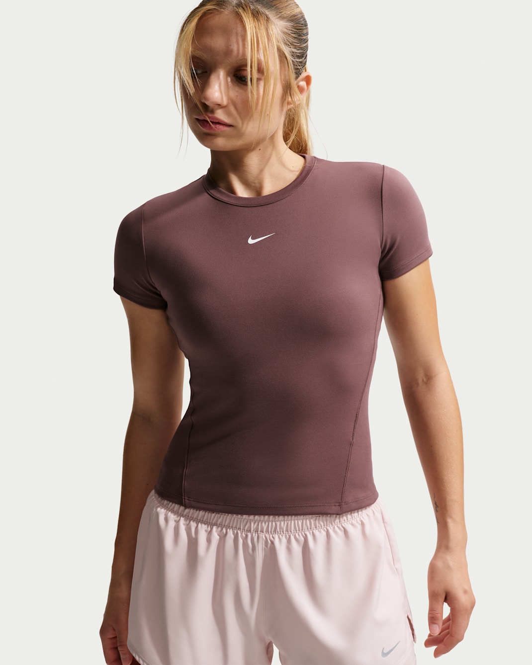 Nike One Women's Short-Sleeve Top - Tattoo/White