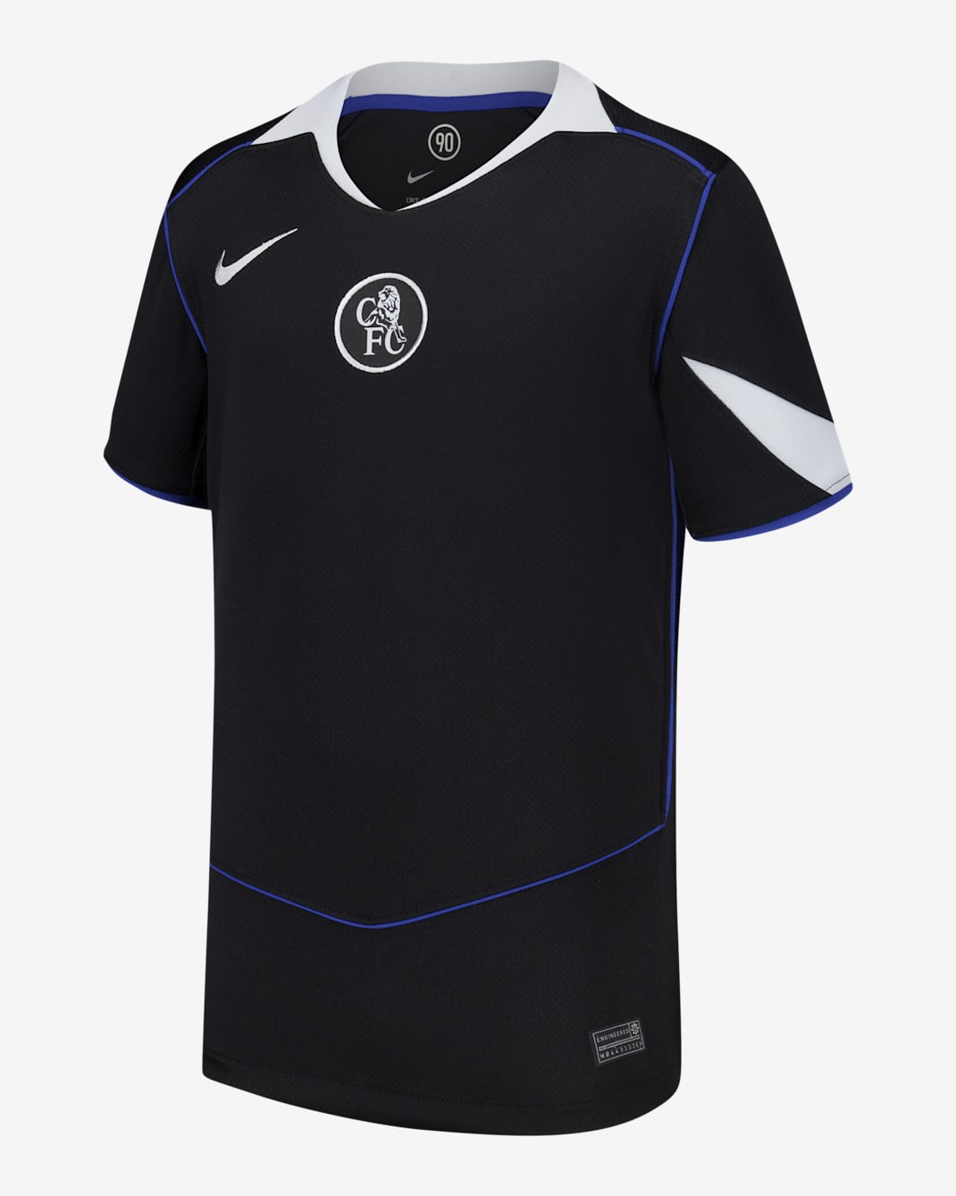 Jersey de fútbol Nike Dri-FIT del Chelsea alternativo 2025/26 Stadium João Pedro para niños talla grande - Negro